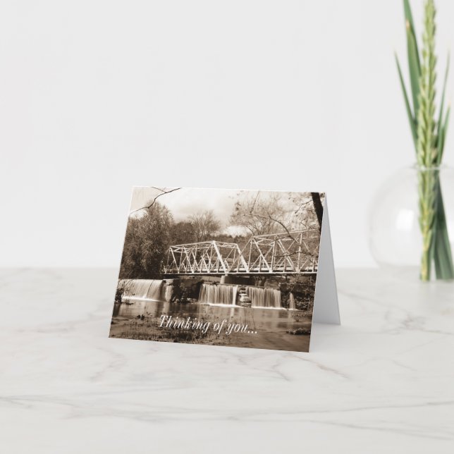 Dam En El Río Finley Sepia Pensando En Tu Tarjeta (Anverso)