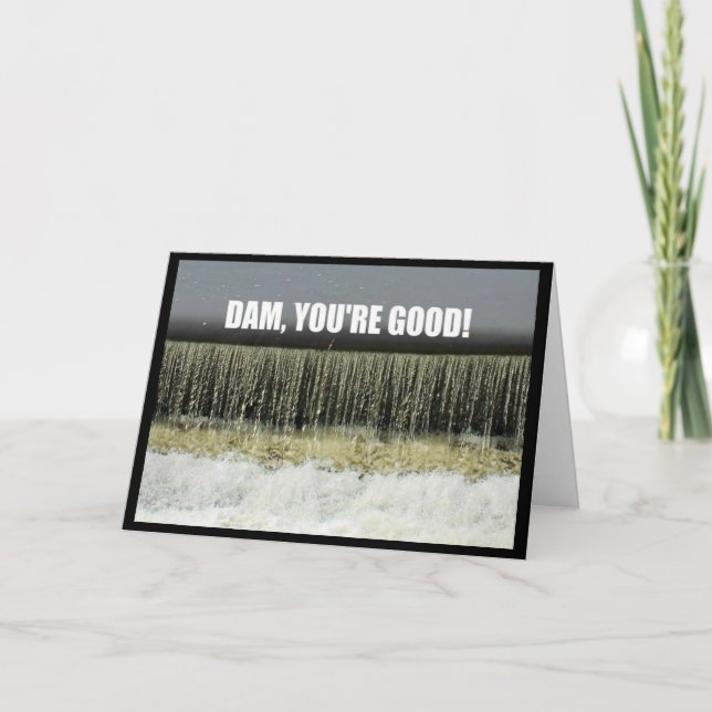 ¡Dam, eres bueno! Tarjeta de felicitaciones (Anverso)