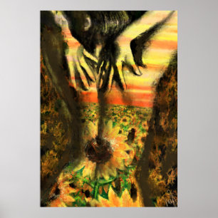 Dama Bailando en Girasoles - Arte de Pintura Origi