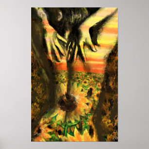 Dama Bailando en Girasoles - Arte de Pintura Origi