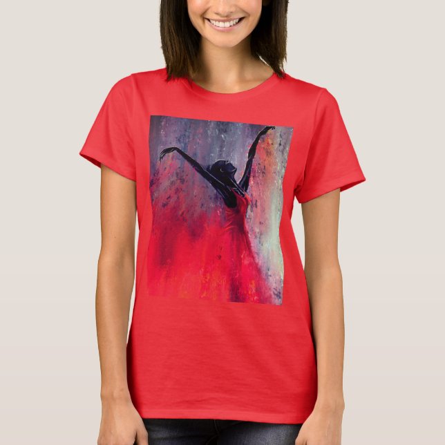 Dama bailarina en camiseta roja (Anverso)