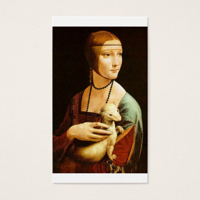 Dama con Ermine de Leonardo Da Vinci c. 1490 (Frente)