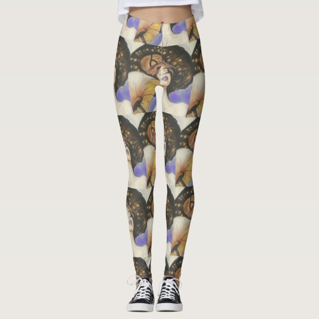 dama con leggings de tono marrón claro con hongo (Anverso)