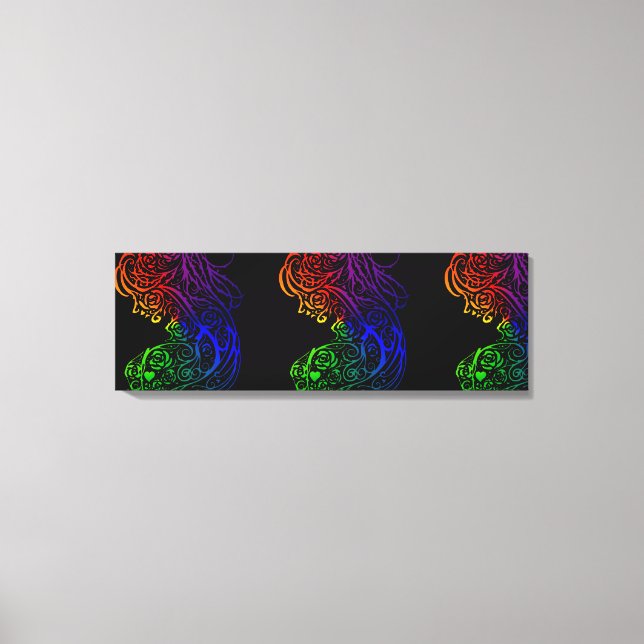Dama de Arcoiris Impresión en Lienzo Estirado (Anverso)