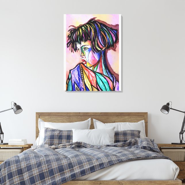 Dama de Arte Pintado en Impresión de Lienzo (Insitu(Dormitorio))