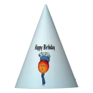 Dama de Cumpleaños con Gorra de Vestido Azul de la