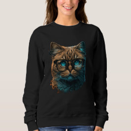 Dama De Gato Sudadera Con Diseño Cubierto De Cara 