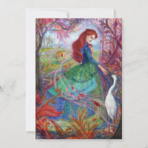 "Dama de Highland". Tarjeta plana