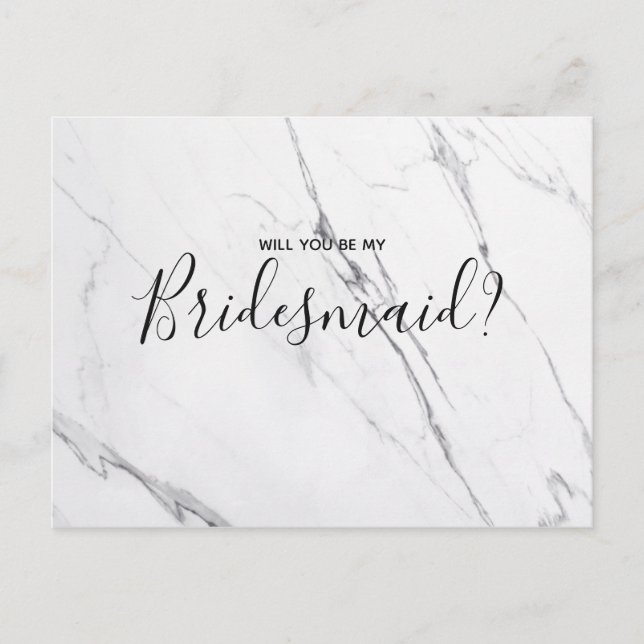 Dama de Honor de Boda | Tarjeta Postal de Guión de (Anverso)