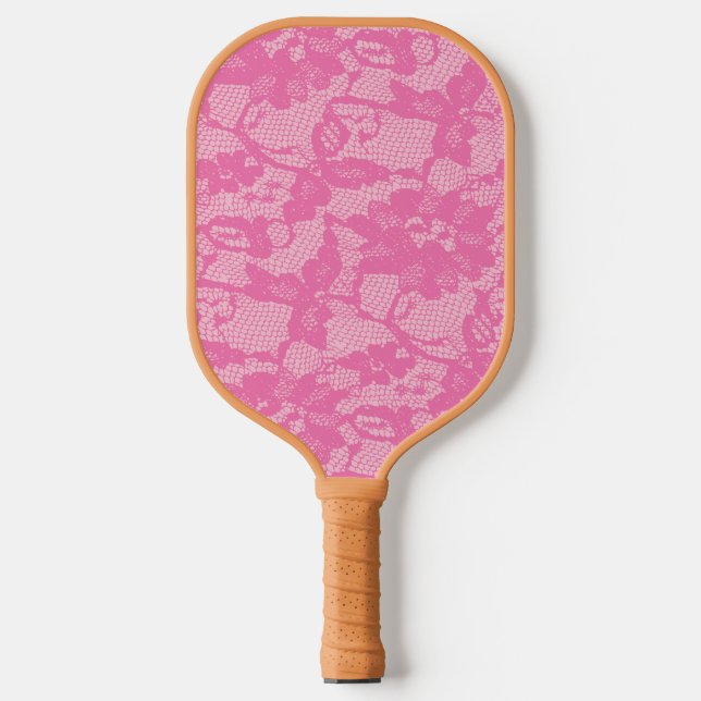 Dama de Honor Estampado de Encaje Rosa Raqueta de  (Anverso)