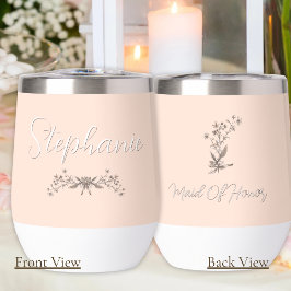 Dama de Honor Personalizada Elegante Escritura Bod
