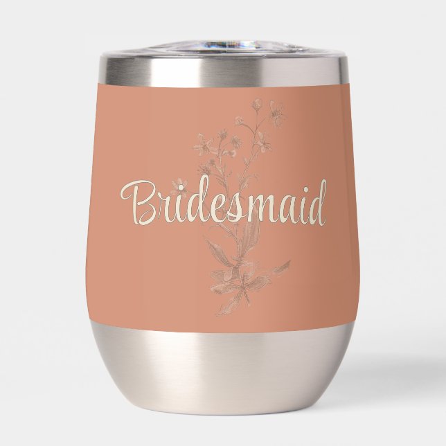 Dama de honor personalizada rústica boho flores si (Frente)