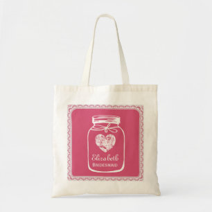 DAMA DE HONOR rosada A01 de la bolsa de asas de la