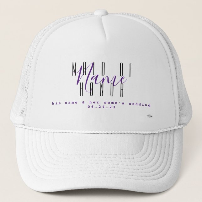 Dama de honor sombrero personalizado HAMbyWG (Anverso)