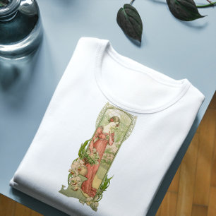 Dama de Invernadero Art Nouveau Vintage Elegante 