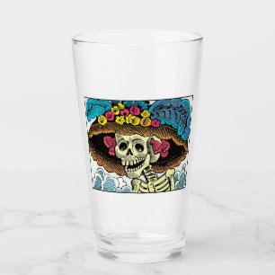 Dama de la Calavera Azucarada con Sombrero Floral 