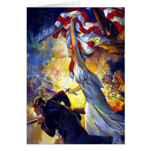 Dama de la Libertad Patriótica Vintage Águila de l