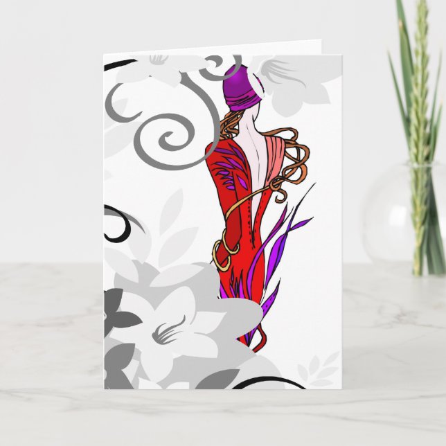 Dama de la moda de la tarjeta Modelo Pose-All Ocas (Anverso)