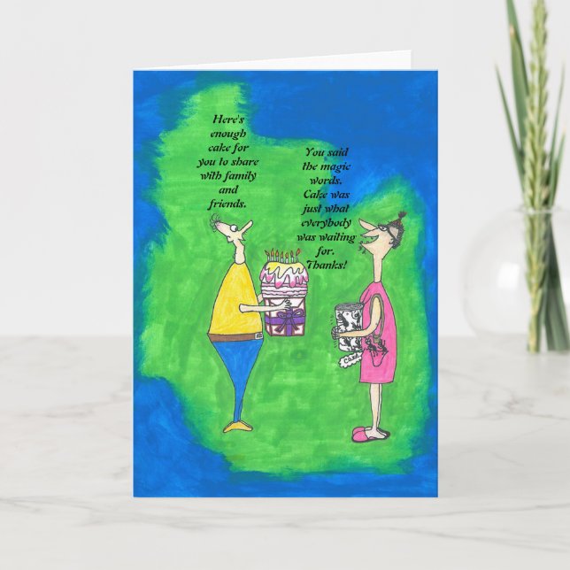 Dama De La Tarjeta De Cumpleaños Humorística Con H (Anverso)