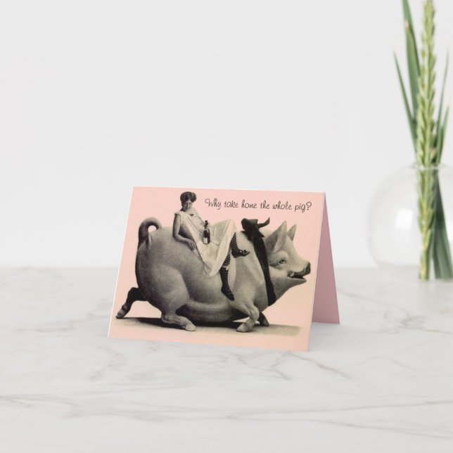 Dama de la tarjeta de cumpleaños retro graciosa so (Anverso)