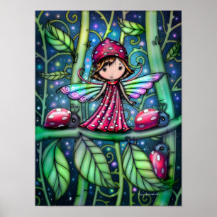 Dama de las mariquitas con manchas blancas Arte de