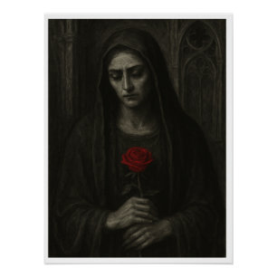 Dama de luto Póster Gótico