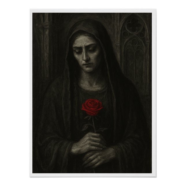 Dama de luto Póster Gótico (Anverso)