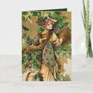 dama de Navidad festiva