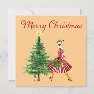 Dama de Navidad Vintage 1950 