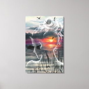 Dama del amanecer - Naturaleza - Pintura de arte o