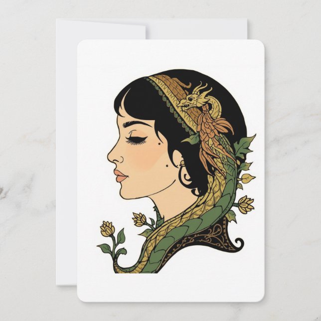 : Dama del Cabello de Dragón – Saludo Floral de Fa (Anverso)