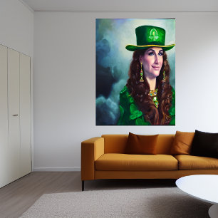 Dama del Día de San Patricio en todo verde   Arte 