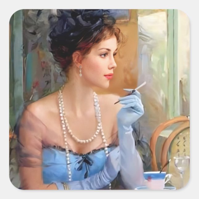 Dama dulce Pegatina (Anverso)