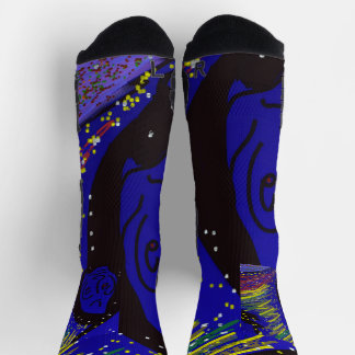 Dama en calcetines de invierno