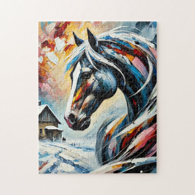 Dama en el rompecabezas de la nieve de 250 piezas (Vertical)