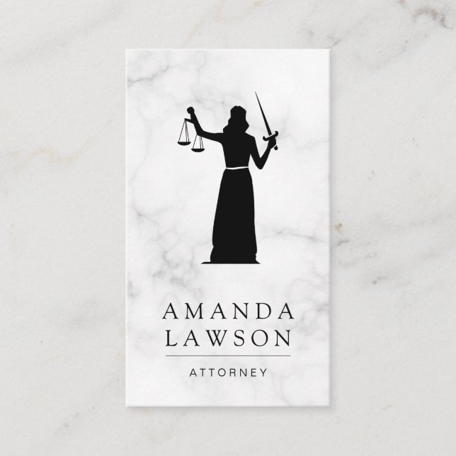 Dama | Justicia | Tarjeta de nombramiento del abog (Anverso)