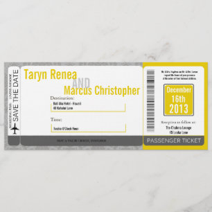 Dama moderno de la invitación de lino de la boda