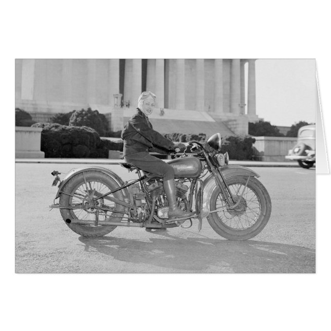 Dama montando motocicleta, 1937 (Anverso (Horizontal))