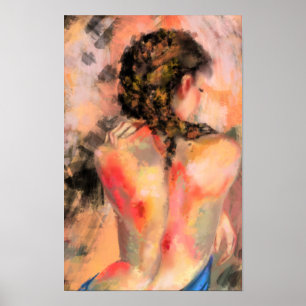 Dama Seductora Mujer Cuerpo Póster Arte - Pintura