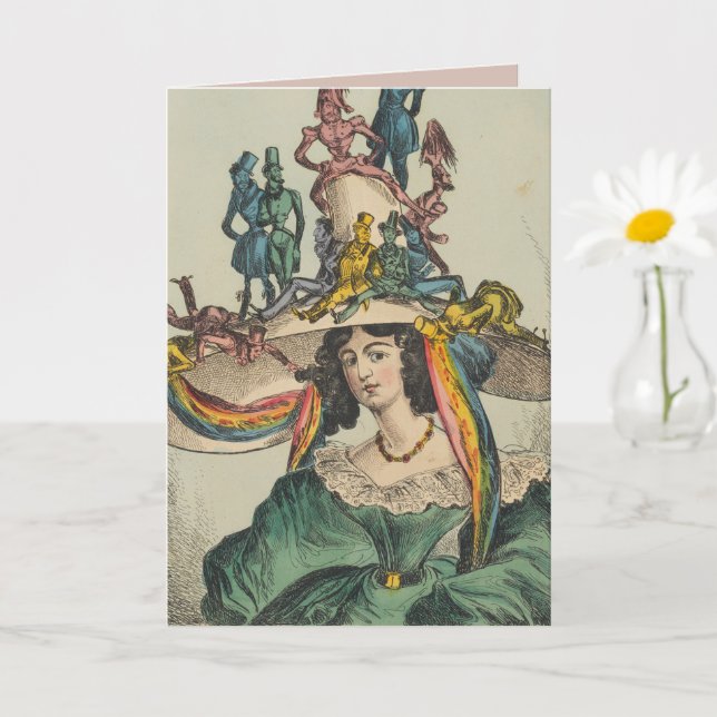 Dama - Tarjeta de Felicitación Doblada (Planta pequeña)