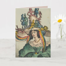 Dama - Tarjeta de Felicitación Doble