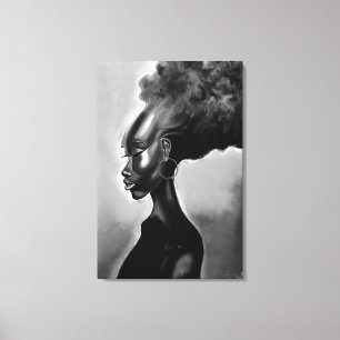 Dama Tímida Hermosa Mujer Africana Impresión en Li