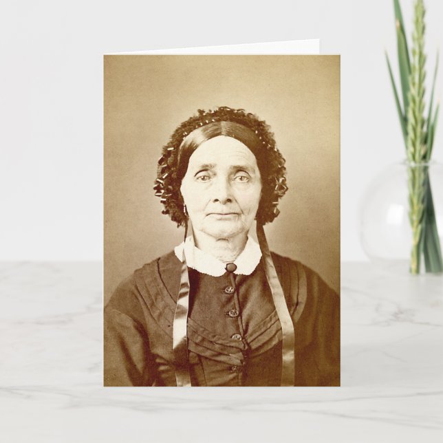 Dama victoriana mayor para tarjeta de cumpleaños o (Anverso)