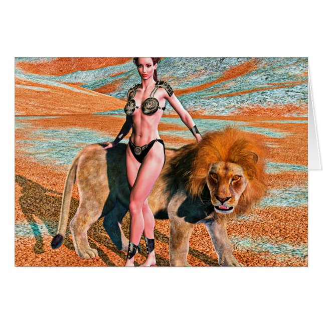 Dama y León (Anverso (Horizontal))