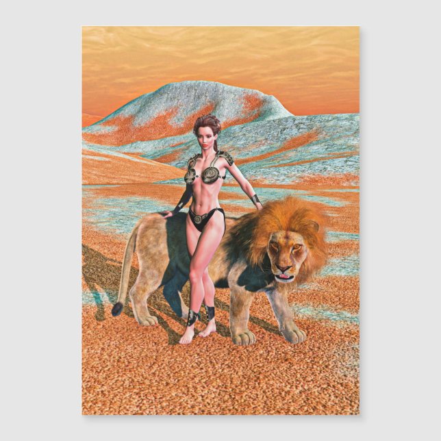 Dama y León (Anverso)