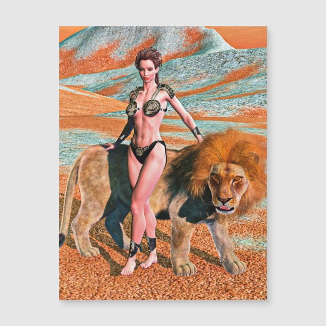 Dama y León (Anverso)