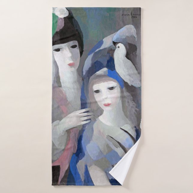 Dama y paloma, Marie Laurencin (Toalla de baño)