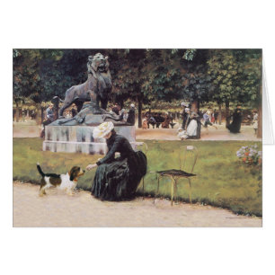 Dama y PBGV en el Parque