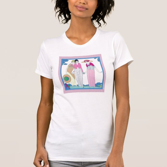Damas Art Deco de la camiseta de moda (Anverso)