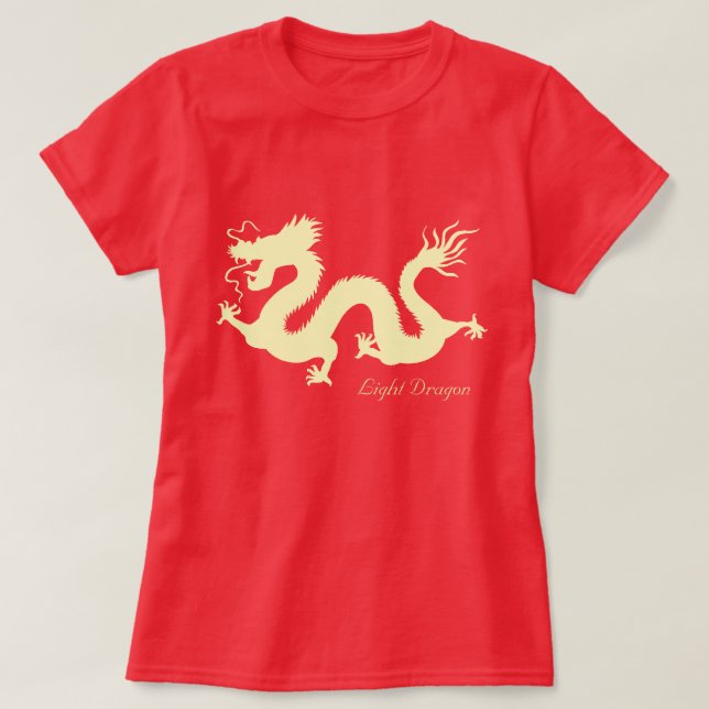 Damas Camiseta china de dragón de luz (Diseño del anverso)